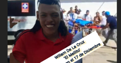 Murió el ‘Mellito’ Wiliam Yamith De La Cruz, así lo trasladaron desde el puesto de salud del barrio Bastidas, el atentado fue en el 17 de Diciembre.